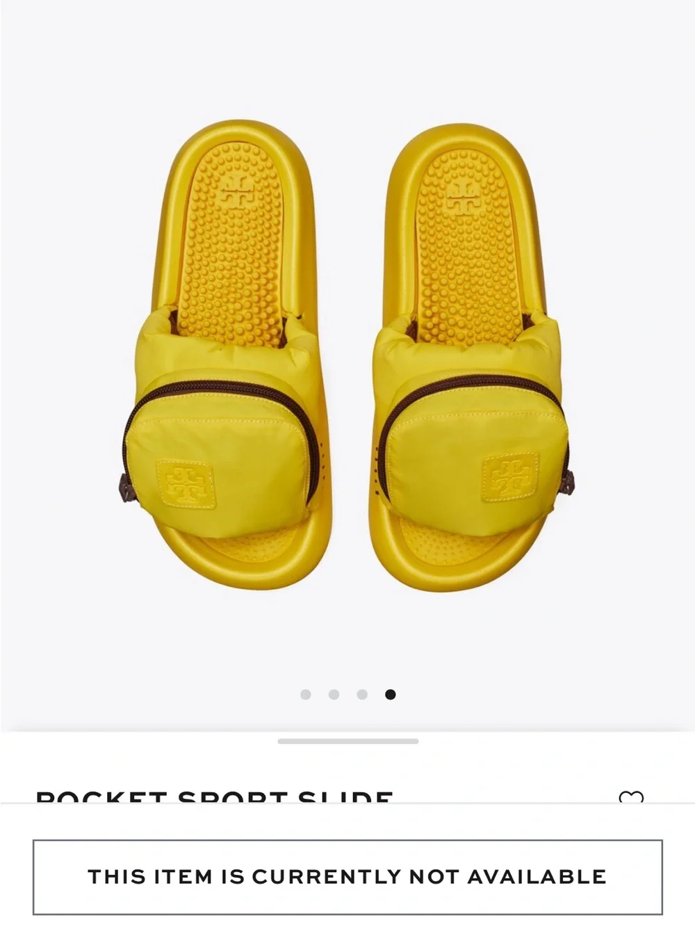 Tory Burch Pocket Sport Slide in Banana Ice/Plum, size 7 RARE